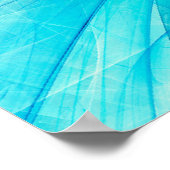 Abstrakte blaue Bewegung: Fraktal-Komposition. Poster (Ecke)