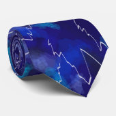 Abstrakte blaue Blitz-Krawatte 2 Krawatte (Gerollt)