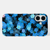 Abstrakte blaue Blumen Case-Mate iPhone Hülle (Rückseite (Horizontal))