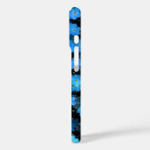 Abstrakte blaue Blumen Case-Mate iPhone Hülle (Rückseite / Links)