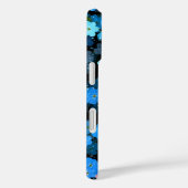 Abstrakte blaue Blumen Case-Mate iPhone Hülle (Rückseite / Rechts)