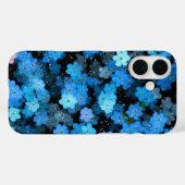 Abstrakte blaue Blumen Case-Mate iPhone Hülle (Rückseite (Horizontal))