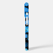 Abstrakte blaue Blumen Case-Mate iPhone Hülle (Rückseite / Links)