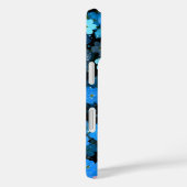 Abstrakte blaue Blumen Case-Mate iPhone Hülle (Rückseite / Rechts)