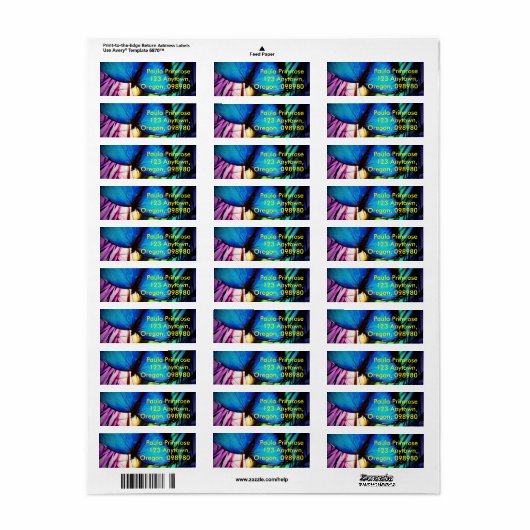 Abstrakte blaue Butterfly-Nuptien (Vorne)