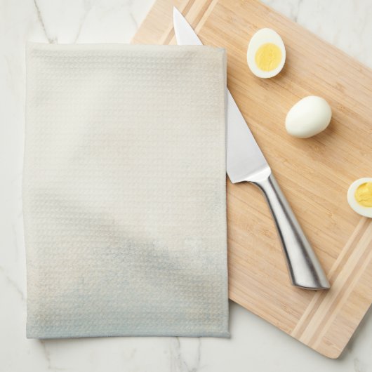 Abstrakte blaue Creme und Goldkunst Geschirrtuch (Viertel Falte)