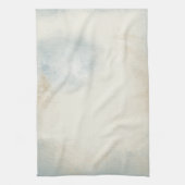 Abstrakte blaue Creme und Goldkunst Geschirrtuch (Vertikal)