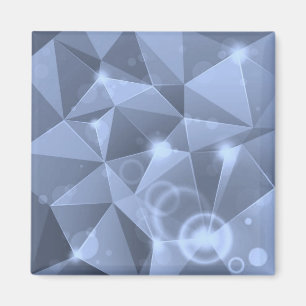 ABSTRAKTE BLAUE CRYSTALS DIGITAL WALLPAPIERBACKGRO MAGNET