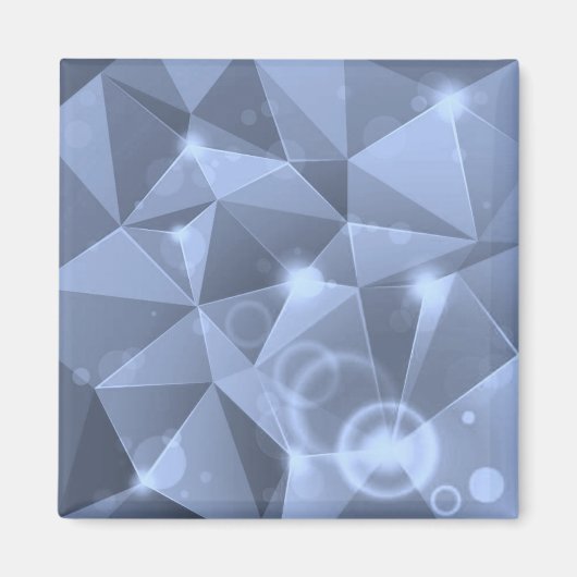 ABSTRAKTE BLAUE CRYSTALS DIGITAL WALLPAPIERBACKGRO MAGNET (Vorne)