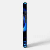 Abstrakte Blaue Dolphin Wave Art Case-Mate iPhone Hülle (Rückseite / Links)