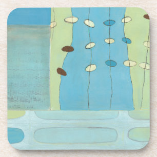 Abstrakte blaue Ei-Parade Getränkeuntersetzer