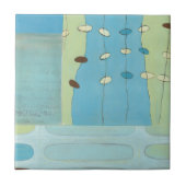 Abstrakte Blaue Eierparade Fliese (Vorderseite)