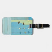 Abstrakte Blaue Eierparade Gepäckanhänger (Vorderseite horizontal)