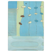 Abstrakte Blaue Eierparade Klemmbrett (Rückseite)