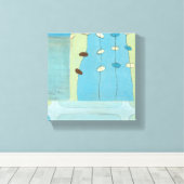 Abstrakte Blaue Eierparade Leinwanddruck (Insitu (Holzboden))