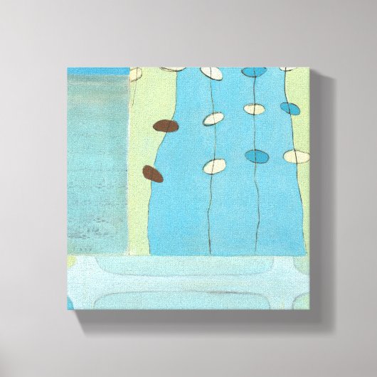 Abstrakte Blaue Eierparade Leinwanddruck (Vorderseite)