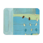 Abstrakte Blaue Eierparade Magnet (Horizontal)