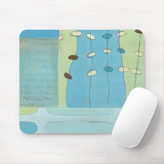 Abstrakte Blaue Eierparade Mousepad (Mit Mouse)