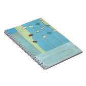 Abstrakte Blaue Eierparade Notizblock (Rechte Seite)