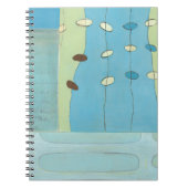 Abstrakte Blaue Eierparade Notizblock (Vorderseite)