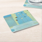 Abstrakte Blaue Eierparade Rechteckiger Pappuntersetzer (angewinkelt)