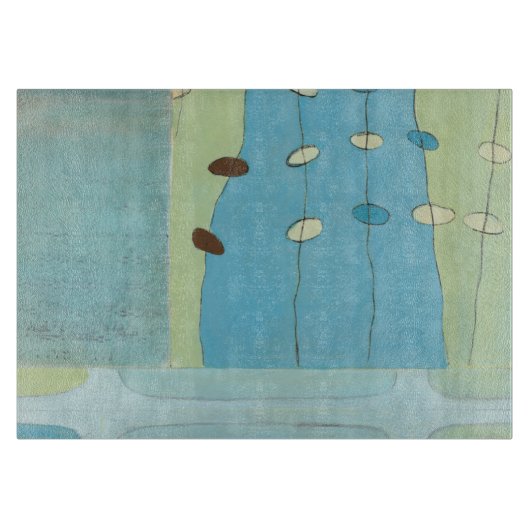 Abstrakte Blaue Eierparade Schneidebrett (Vorderseite)