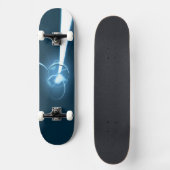 Abstrakte Blaue-Erde-Bewegung Skateboard (Vorderseite)