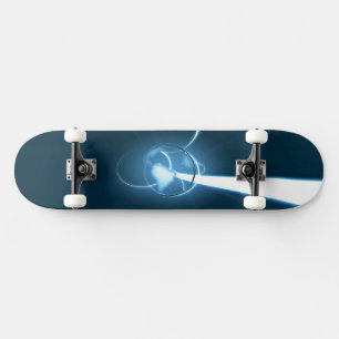Abstrakte Blaue-Erde-Bewegung Skateboard