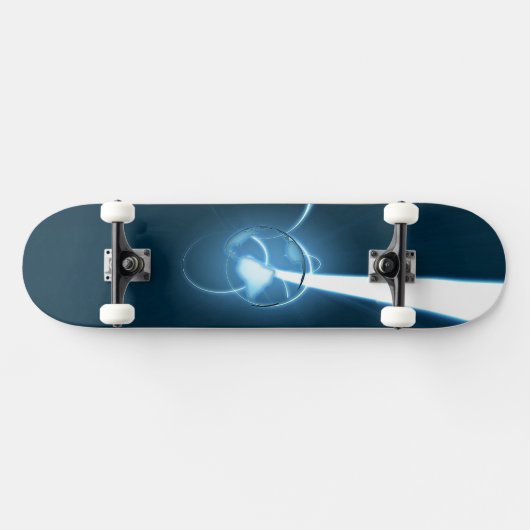 Abstrakte Blaue-Erde-Bewegung Skateboard (Horizontal)