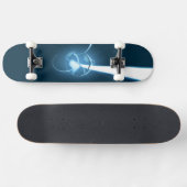 Abstrakte Blaue-Erde-Bewegung Skateboard (Horizontal)