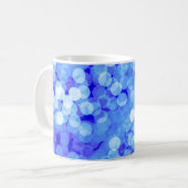 Abstrakte blaue Farben hellen Buh. Klassischer Bla Kaffeetasse (Vorderseite Links)