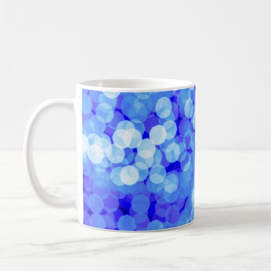 Abstrakte blaue Farben hellen Buh. Klassischer Bla Kaffeetasse (Links)