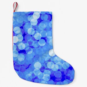 Abstrakte blaue Farben hellen Buh. Klassischer Bla Kleiner Weihnachtsstrumpf