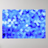 Abstrakte blaue Farben hellen Buh. Klassischer Bla Poster (Vorne)