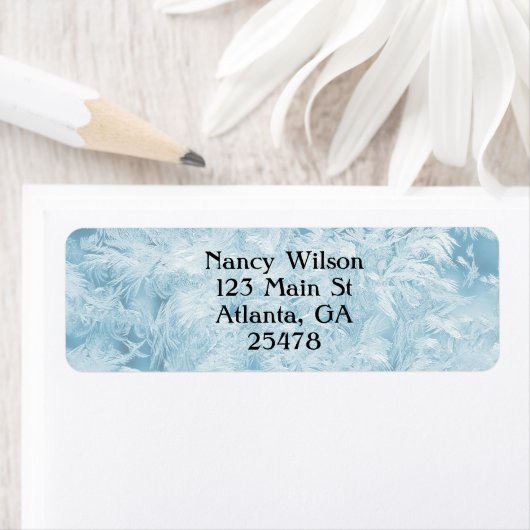 abstrakte blaue Federn und Schneeflocken (Insitu)