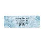 abstrakte blaue Federn und Schneeflocken (Vorne)