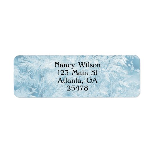 abstrakte blaue Federn und Schneeflocken (Vorne)