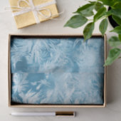 abstrakte blaue Federn und Schneeflocken Seidenpapier (Geschenk)