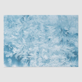 abstrakte blaue Federn und Schneeflocken Seidenpapier