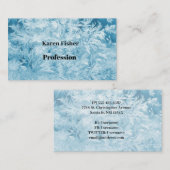abstrakte blaue Federn und Schneeflocken Visitenkarte (Vorne/Hinten)