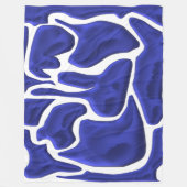 Abstrakte blaue Flüssigkeitsformen – 3D-Moderne Ku Fleecedecke (Vorderseite)