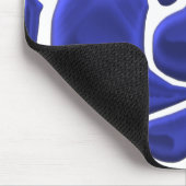 Abstrakte blaue Flüssigkeitsformen – 3D-Moderne Ku Mousepad (Ecke)