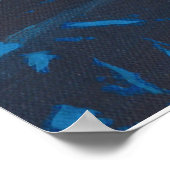 Abstrakte blaue Formen auf Navy Black Custom Poste Poster (Ecke)