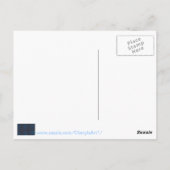 Abstrakte blaue Formen auf schwarzen Postkarten (Rückseite)