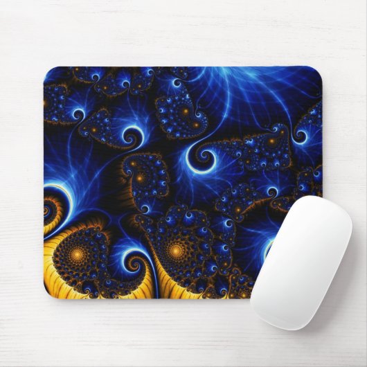 Abstrakte blaue Fraktal-Himmel-Mausunterlage Mousepad (Mit Mouse)