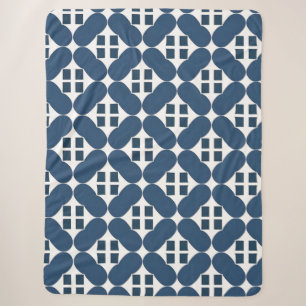 Abstrakte blaue geometrische Formen Sherpadecke