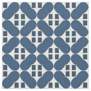 Abstrakte blaue geometrische Formen Stoff