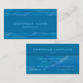 Abstrakte blaue Geschäfts-Karten Visitenkarte (Vorne/Hinten)