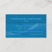 Abstrakte blaue Geschäfts-Karten Visitenkarte (Rückseite)