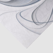 Abstrakte blaue graue Wasserfarbe-Fraktal-Kunst-Bl Seidenpapier (Detail)